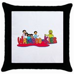 Walabookies stickers Black Throw Pillow Case Front