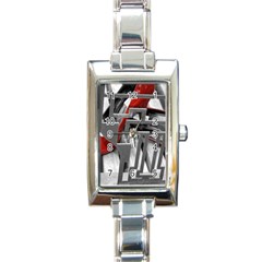 Tt Red Heels Rectangular Italian Charm Watch by dray6389