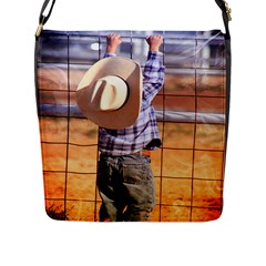 Little Cowboy Flap Closure Messenger Bag (large) by dray6389