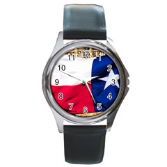 Texas Round Metal Watch (silver Rim) by dray6389