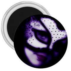 Purple M 3  Button Magnet