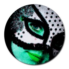 Masked 8  Mouse Pad (round) by dray6389