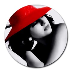 Red Hat 8  Mouse Pad (round) by dray6389