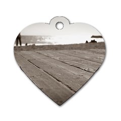 Laguna Beach Walk Dog Tag Heart (one Sided)  by hlehnerer