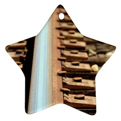 Train Track Star Ornament by hlehnerer