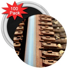 Train Track 3  Button Magnet (100 Pack) by hlehnerer