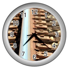 Train Track Wall Clock (silver)