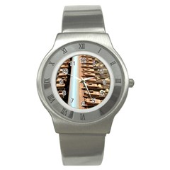 Train Track Stainless Steel Watch (unisex) by hlehnerer