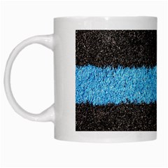 Black Blue Lawn White Coffee Mug by hlehnerer