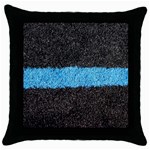 Black Blue Lawn Black Throw Pillow Case Front