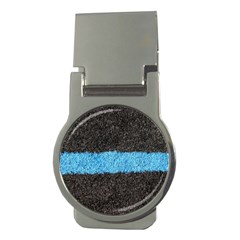 Black Blue Lawn Money Clip (round) by hlehnerer