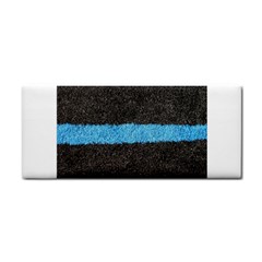 Black Blue Lawn Hand Towel by hlehnerer