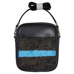 Black Blue Lawn Girl s Sling Bag by hlehnerer