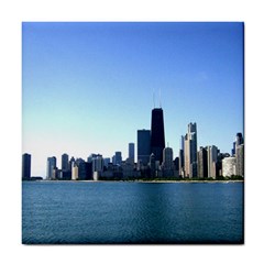 Chicago Skyline Ceramic Tile by canvasngiftshop