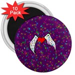 Your Heart Has Wings so Fly - Updated 3  Button Magnet (10 pack)