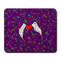 Your Heart Has Wings So Fly - Updated Large Mouse Pad (rectangle) by KurisutsuresRandoms