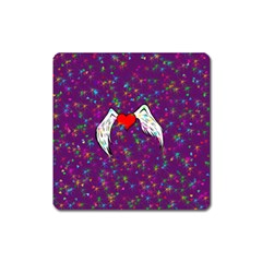 Your Heart Has Wings So Fly - Updated Magnet (square) by KurisutsuresRandoms