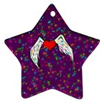 Your Heart Has Wings so Fly - Updated Star Ornament (Two Sides) Front