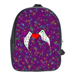 Your Heart Has Wings So Fly - Updated School Bag (large) by KurisutsuresRandoms