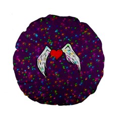 Your Heart Has Wings So Fly - Updated 15  Premium Round Cushion  by KurisutsuresRandoms
