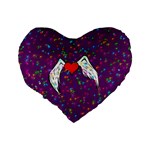 Your Heart Has Wings so Fly - Updated 16  Premium Heart Shape Cushion  Back