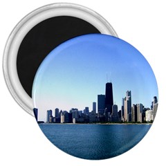 Chicago Skyline 3  Button Magnet