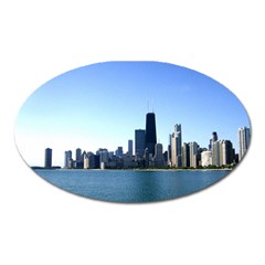 Chicago Skyline Magnet (oval) by canvasngiftshop