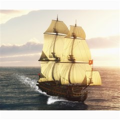 French Warship Canvas 20  X 24  (unframed) by gatterwe