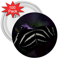 Butterfly 059 001 3  Button (100 Pack)