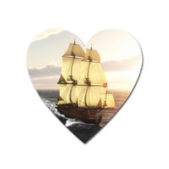 French Warship Magnet (heart) by gatterwe