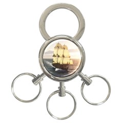 French Warship 3-ring Key Chain by gatterwe