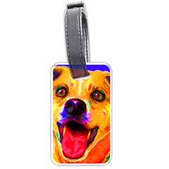 Happy Dog Luggage Tag (one Side) by cutepetshop