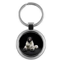 Bear In Mask Key Chain (round) by cutepetshop