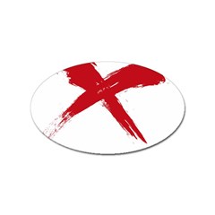 Red X Sticker 10 Pack (oval) by magann