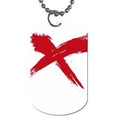 Red X Dog Tag (two Sided) 