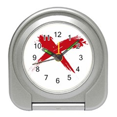Red X Desk Alarm Clock by magann