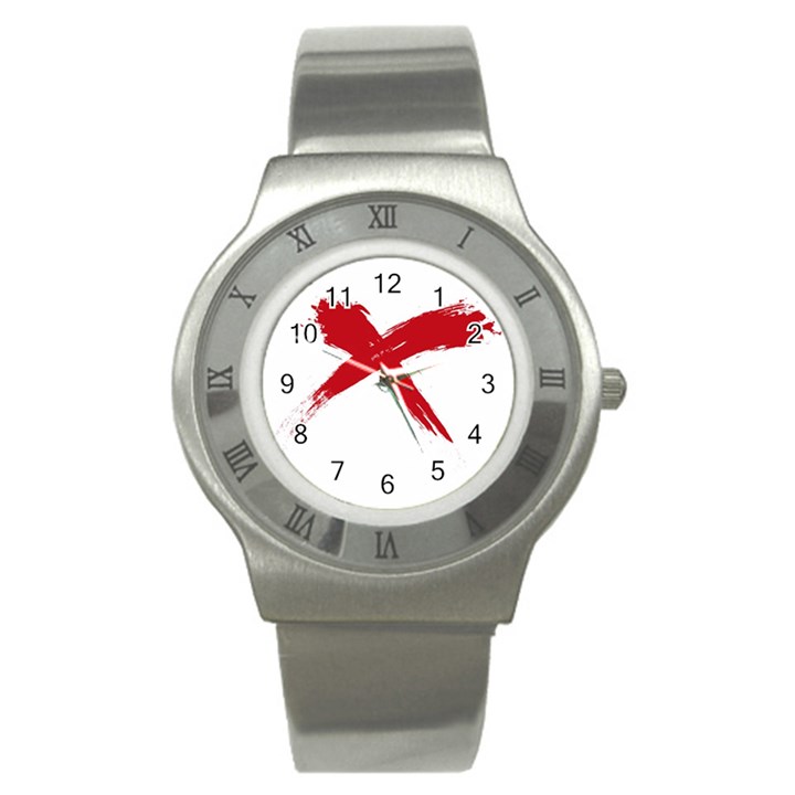 red x Stainless Steel Watch (Unisex)