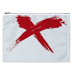 Red X Cosmetic Bag (xxl) by magann