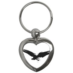 Grunge Bird Key Chain (heart)