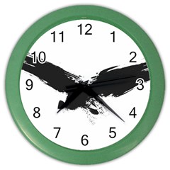 Grunge Bird Wall Clock (color) by magann