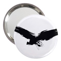 Grunge Bird 3  Handbag Mirror by magann