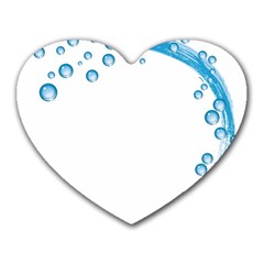 Water Swirl Mouse Pad (heart) by magann