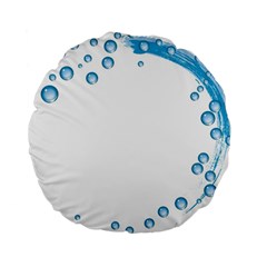 Water Swirl 15  Premium Round Cushion  by magann