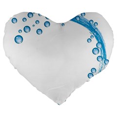 Water Swirl 19  Premium Heart Shape Cushion by magann