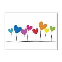 Heart Flowers A4 Sticker 10 Pack