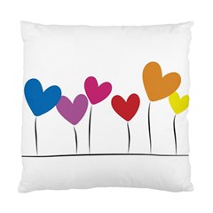 Heart Flowers Cushion Case (two Sides) by magann