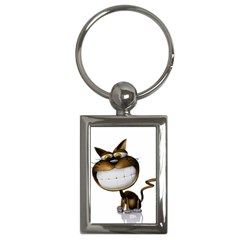 Funny Cat Key Chain (rectangle) by cutepetshop