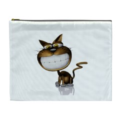 Funny Cat Cosmetic Bag (xl) by cutepetshop