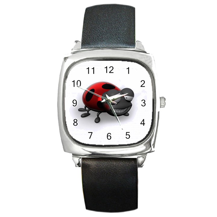 Lady Bird Square Leather Watch