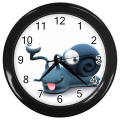 Funny Snail Wall Clock (black)